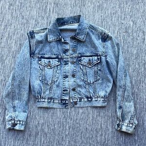 Alice & Olivia Denim crop jacket size small